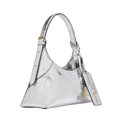 THE SMALL BELTED SACK IN METALLIC CRINKLE LEATHER